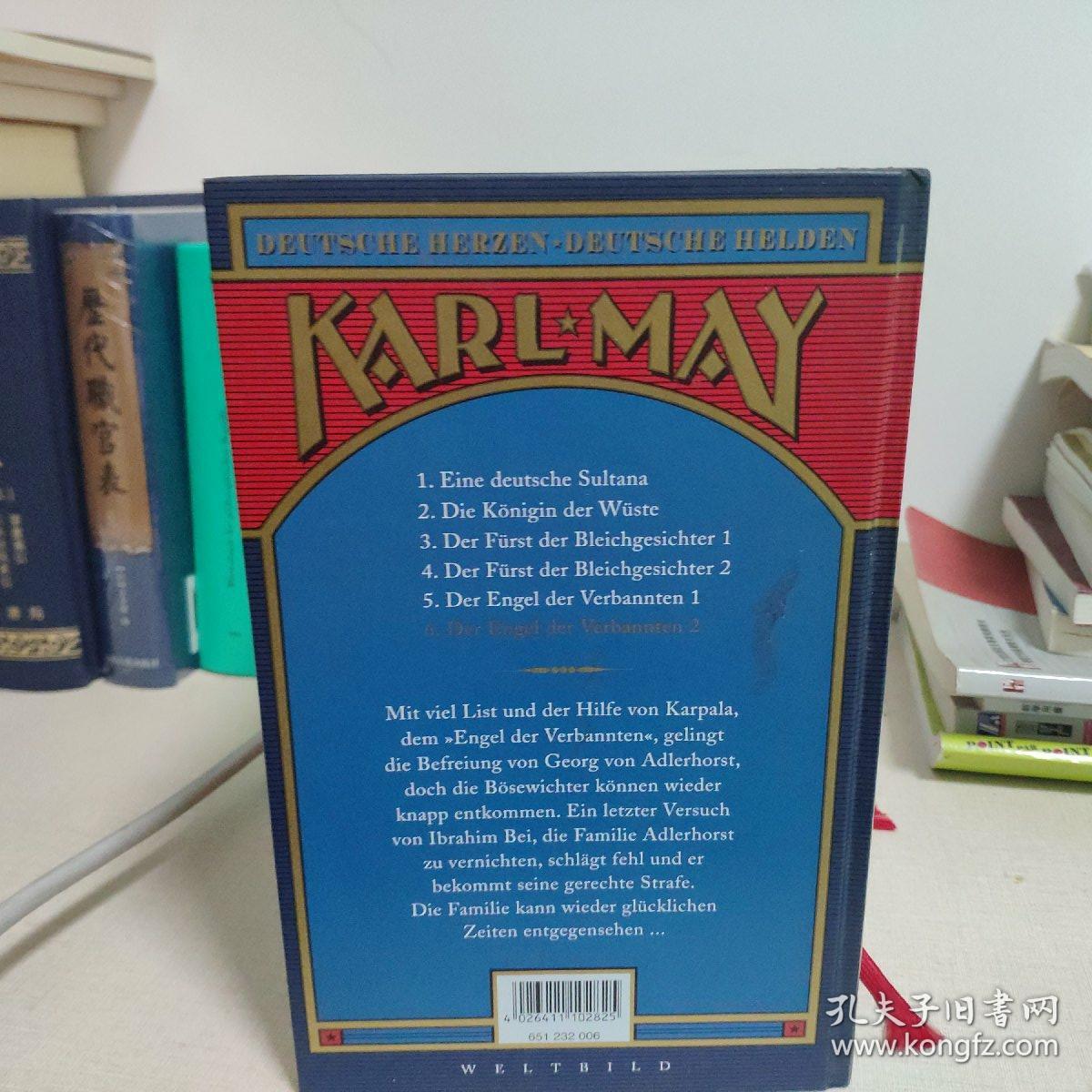 国内现货  德语版  卡尔.麦  著名探险小说家、童话故事家，Hilter最喜爱作家之一  Karl May  Deutsche helden Deutsche herzen 德国之心系列故事集 六卷本全    精装