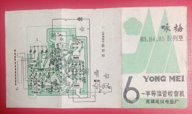 咏梅系列型半导体管收音机说明书