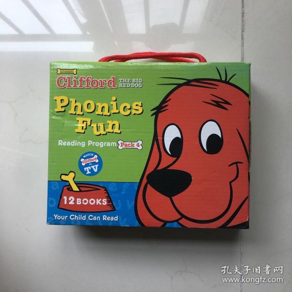 Clifford Phonics Fun Box Set #4 (Books + CD)  大红狗趣味自然拼读套装4，12册书附CD 