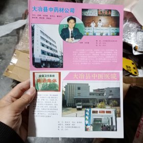 湖北省大冶县中药材公司，大冶县中医医院，大冶县化工厂，大冶湛月宾馆广告彩页一张