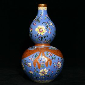 《精品放漏》乾隆轧道葫芦瓶——清代瓷器收藏