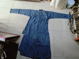 晚清民国 文人男式长褂旗袍一张，高132厘米，袖展 171厘米
