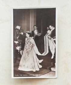 伊丽莎白 女王 1953 加冕 纪念 明信片