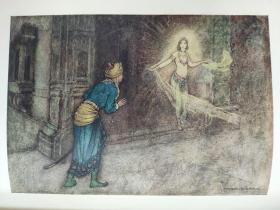 补图勿拍。
FOLK-TALES OF BENGAL  《孟加拉民间故事》 Illustrated by Warwick Goble 戈布尔经典插画美轮美奂 全幅彩画32幅全MACMILLAN1912年Goble插画本初版