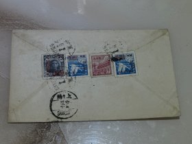 安徽盱眙寄出混贴实寄封，没内信