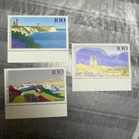 德国邮票1993年德国地区风光 3全新