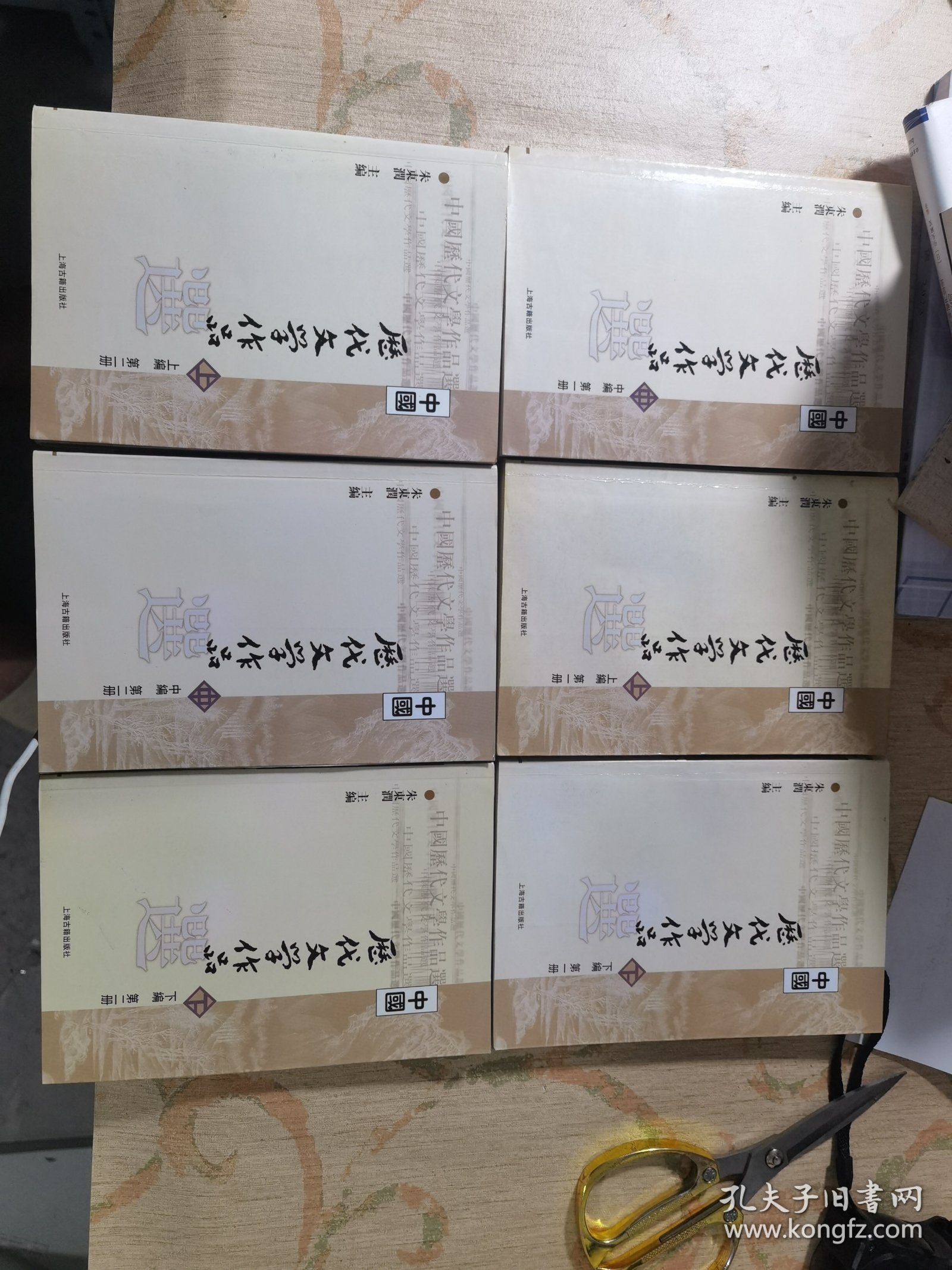 中国历代文学作品·第一册上中下编、第二册上中下编（全六册）