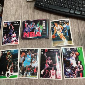 巨星专辑，NBA明信片12张全。正版，品佳，无划痕