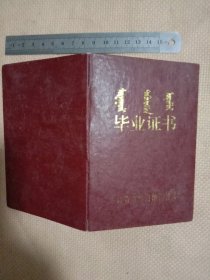 1999年阜新蒙古族自治县扎兰营子中学毕业证书:(盖有蒙汉双语印章，详见如图)