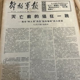 70年代旧报纸：解放军报 1976月12月17日