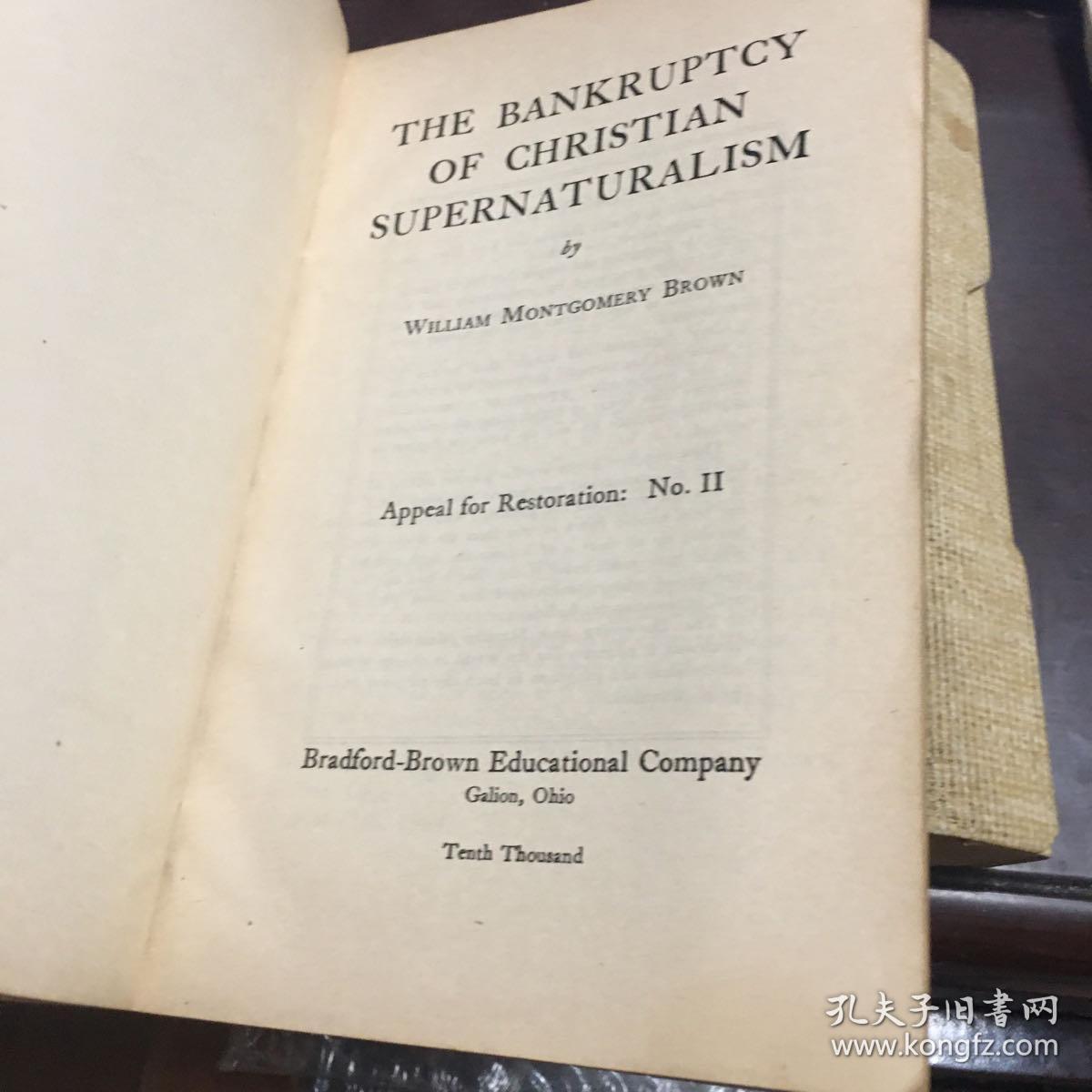 the bankruptcy of christian supernaturalism volume ii science
