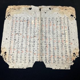 清写本，清钞本 尺寸，约33x29cm.一张，药方古方 散方数种