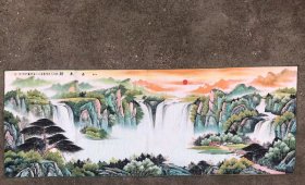 八方来财刺绣织锦画