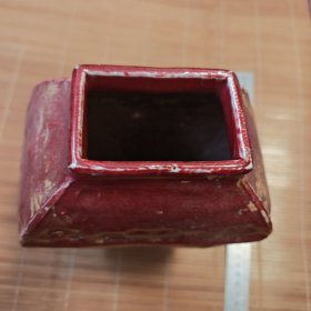 郎牙红瓷瓶一个包老放漏出高25公分