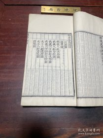 【易经】清光绪十二年湖北官书处刻本，线装大开本四卷二册全，比常见版本多了好多木刻图，开本宏阔，版刻地道，白纸精印，