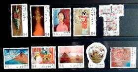 日本信销邮票～现代美术第二集10全