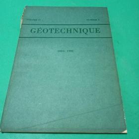 GEOTECHNIQUE 1981年第4期  岩土技术杂志 外文原版期刊