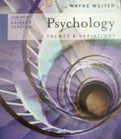 Psychology themes and variations history of modern 英文原版