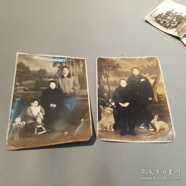 五十年代母子合影两张合售