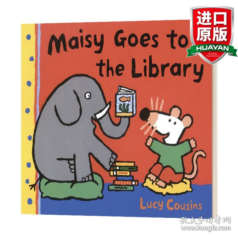 英文原版 Maisy Goes to the Library 小鼠波波去图书馆 英文版 进口英语原版书籍