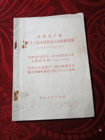 中国共产党第11次全国代表大会新闻公报