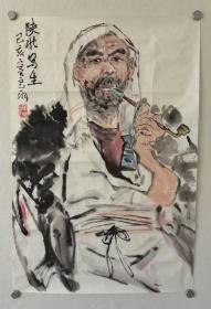 天津美院教授窦良羽作品《陕北写生》