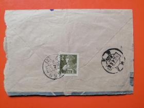 普8  贴4分陆军战士票 实寄封（北京人民印刷厂雕刻版信封）