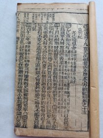 《了凡纲鑑补》卷14.收入晋世祖、晋惠帝、晋怀帝、晋愍帝、晋元帝、晋明帝、晋成帝等部分,49个筒子页,尺寸15.8x25.5cm.自然老旧有水渍.不议价.