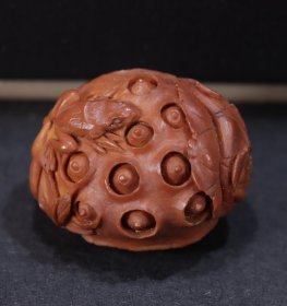 多子多孙橄榄核雕莲蓬青蛙莲蓬