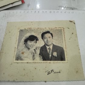 夫妻结婚合影照/底板13.2/17cm