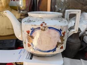 特价处理民国造型不错的茶壶可做瓷器标本可以养花做花瓶壶身完好