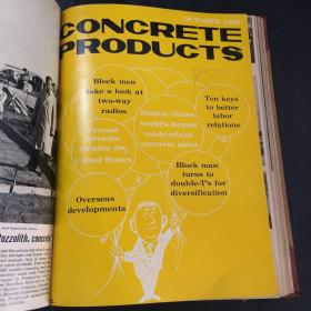 CONCRETE PRODUCTS VOL.65  NOS.1-12 JAN.-DEC. 1962   混凝土制品 月刊合订本 英文版