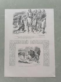 100年前 欧美 杂志 期刊 老版画 插图 散页 H