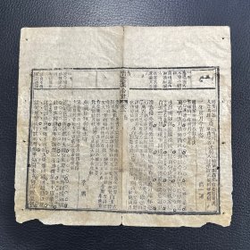 青云集 清木刻古籍散页一张 ，标本 古籍残页 古籍残页，尺寸约24x20cm，