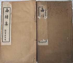 宋代郑侠《西塘集》10卷2厚册全，宋代福建福清一拂居士郑侠诗文集，民国福州大华铅印本，绝版书