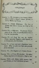 豪华羊犊皮精装：The Vicar of Wakefield 《威克斐牧师传》1904年初版豪华烫金vellum羊犊皮封面特装本， 插画大师C. E. Brock 绘本豪华满堂烫金精装古董书 24张早期套色插图 品相绝佳