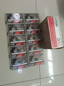 日本进口：TDK 空白磁带一盒十盘，盒子破损