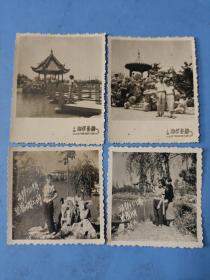 一组五十年代上海和平公园、碧罗湖公园游玩照片