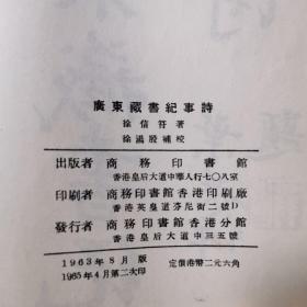 广东藏书纪事诗，1965年印