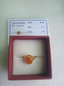 琥珀蜜蜡戒指 【带证书扫码可查询】