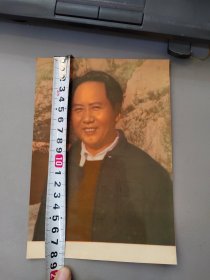 彩色：毛泽东照片 实物拍摄 8.4×2.9 有黄斑