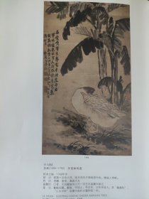 散页美术资料（印刷品）———书画——-蕉荫睡鹅图【清·李鲜】，瘦石兰竹【郑板桥】，墨牡丹，百事大吉图【李鱓】，2031