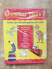 英文原版 Scholastic Grammar Tales 10册 学乐语法学习绘本故事书家庭教材盒装 学乐美国小学语法学习故事【未拆封】
