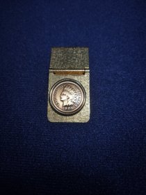 海外回流vintage 嵌1901年硬币款钞票夹 中古正品 手感好 设计感很强