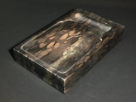 旧藏松皮纹歙砚款：梅景书屋珍藏(吴湖帆）