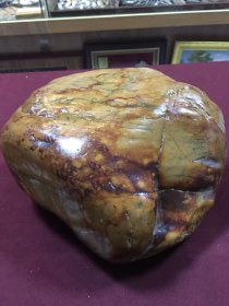 天然奇石精品，黄蜡石原石摆件，重7087克，尺寸品相如图，350包邮。