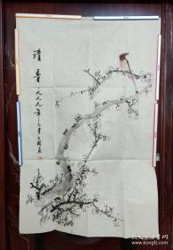 王子国 国画 花鸟画 清音  100厘米X66厘米 王子国，1949年生于湖南益阳，1965年从军，服役于广东某部队，毕业于湖南工艺美术大学。受教于郦松臣、柯桐枝等老师，现为湖南省美术家协会会员，湖南省花鸟画家协会理事，湖南省直书画家协会特聘艺术家，湖南湘江书画院副院长，湖南湖湘名人书画馆特聘艺术家，湖南城市学院客座教授，湖南电大国画教授。