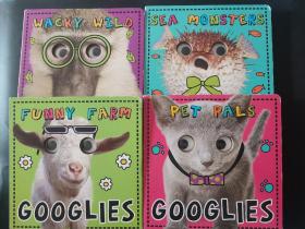 4本 googlies wacky wild funny farm pet pals sea monsters 封皮略有瑕疵