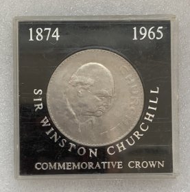 英国 1965年 5先令 丘吉尔 纪念克朗 带原盒 盒子有磨损