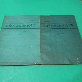 GEOTECHNIQUE 1986年第1-2期 岩土技术杂志 外文原版期刊